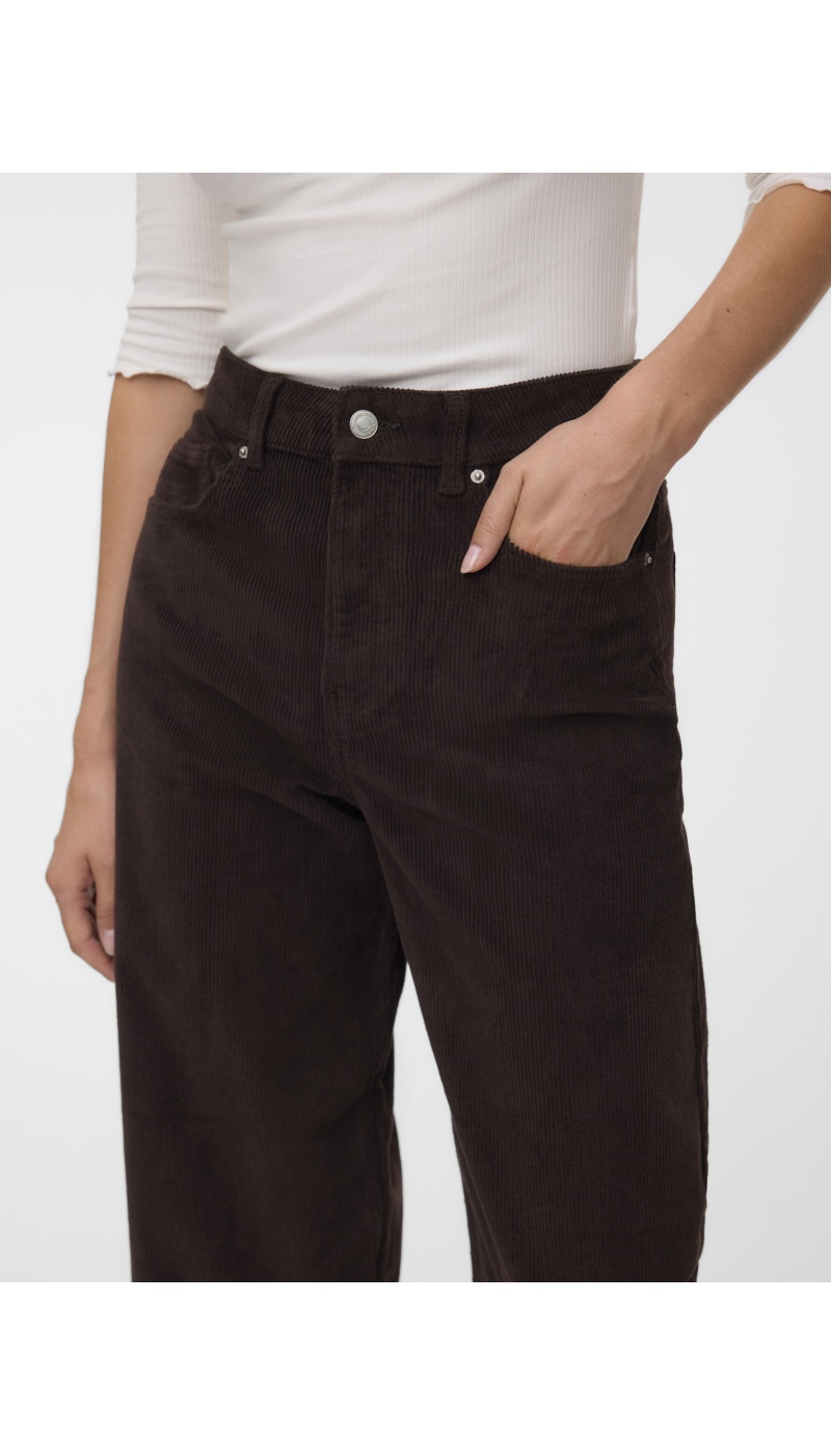 Pantalon Barrel Chocolate Torte VMBILLIE Longueur 30 Vero Moda - 2 | GIÙ